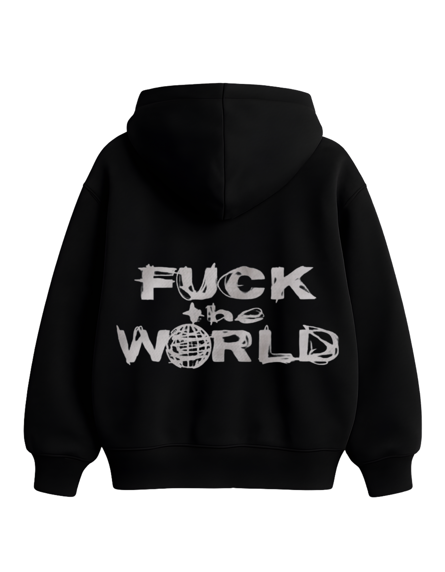 "FUCK THE WORLD" ZIP-UP HOOD